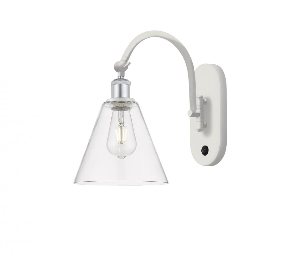 Berkshire - 1 Light - 8 inch - White Polished Chrome - Sconce