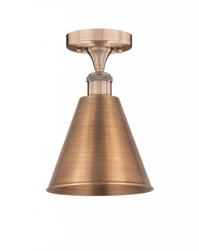 Berkshire - 1 Light - 8 inch - Antique Copper - Semi-Flush Mount