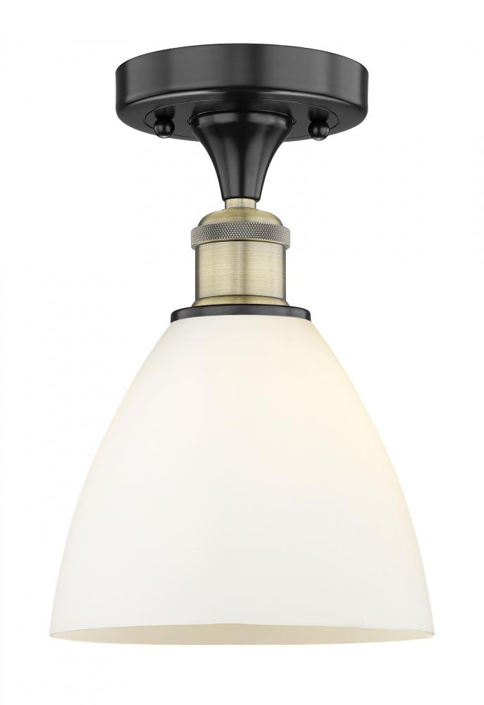 Bristol - 1 Light - 8 inch - Black Antique Brass - Semi-Flush Mount