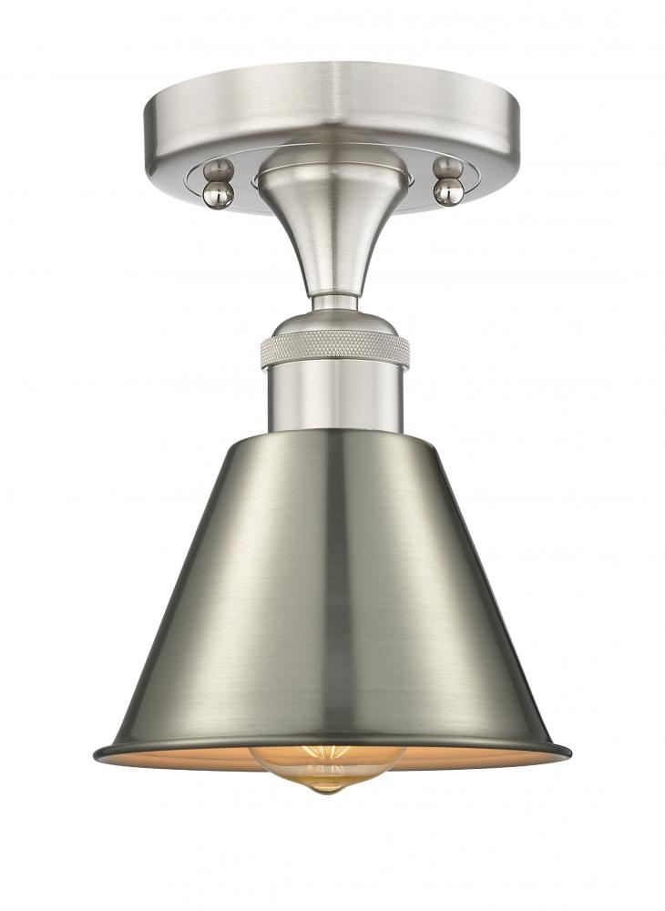 Smithfield - 1 Light - 7 inch - Brushed Satin Nickel - Semi-Flush Mount