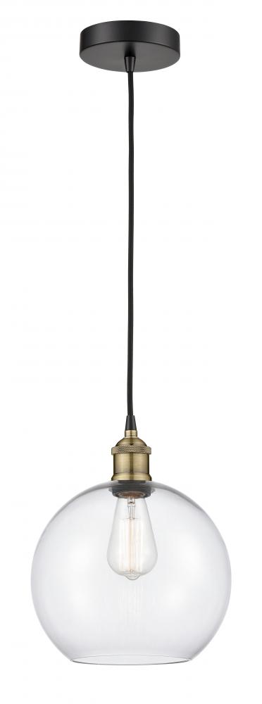 Athens - 1 Light - 10 inch - Black Antique Brass - Cord hung - Mini Pendant