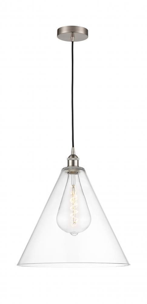 Berkshire - 1 Light - 16 inch - Brushed Satin Nickel - Cord hung - Pendant