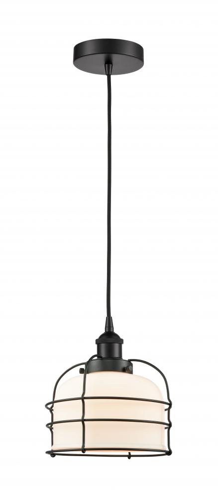 Bell Cage - 1 Light - 9 inch - Matte Black - Mini Pendant