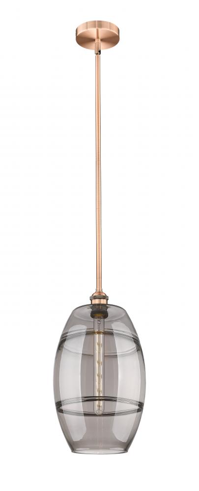 Vaz - 1 Light - 10 inch - Antique Copper - Cord hung - Mini Pendant