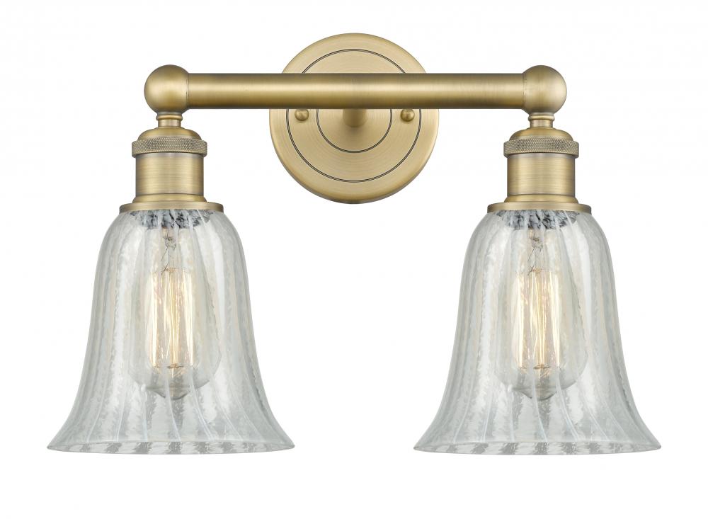 Hanover - 2 Light - 15 inch - Brushed Brass - Bath Vanity Light