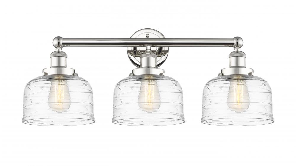 Bell - 3 Light - 26 inch - Polished Nickel - Bath Vanity Light