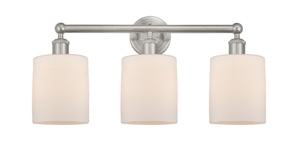 Cobbleskill - 3 Light - 23 inch - Brushed Satin Nickel - Bath Vanity Light