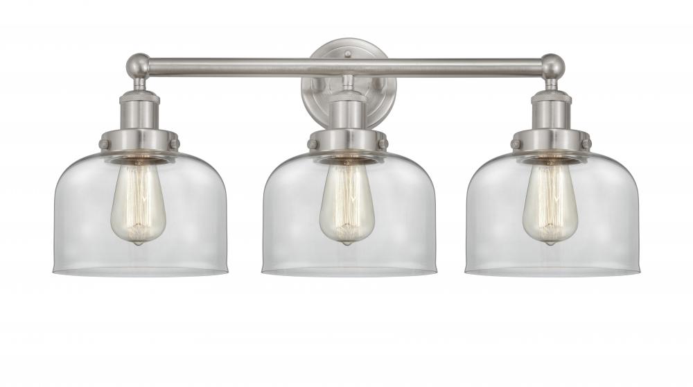 Bell - 3 Light - 26 inch - Brushed Satin Nickel - Bath Vanity Light