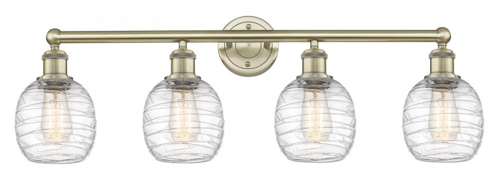 Belfast - 4 Light - 33 inch - Antique Brass - Bath Vanity Light