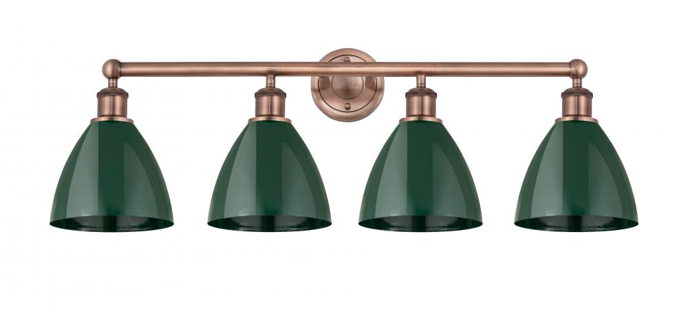 Plymouth - 4 Light - 35 inch - Antique Copper - Bath Vanity Light