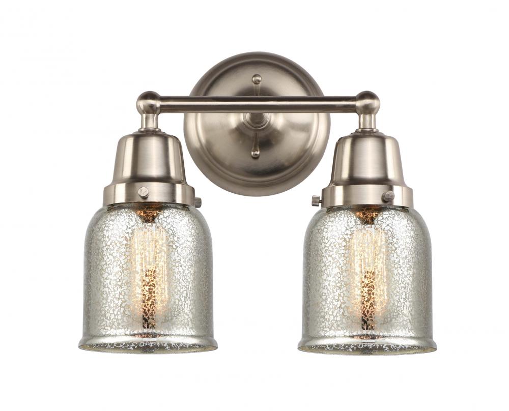 Bell - 2 Light - 13 inch - Brushed Satin Nickel - Bath Vanity Light