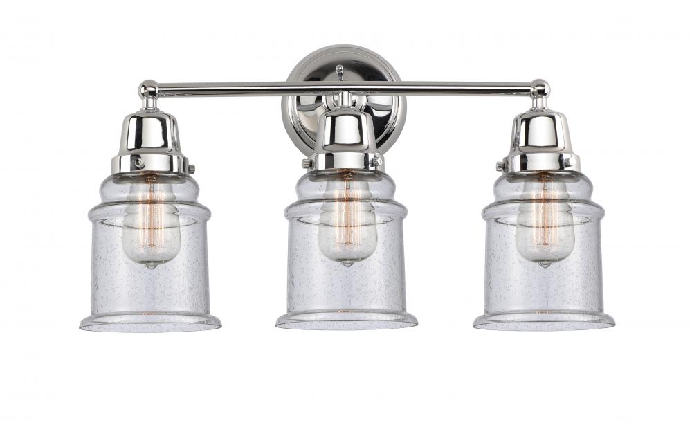 Canton - 3 Light - 22 inch - Polished Chrome - Bath Vanity Light