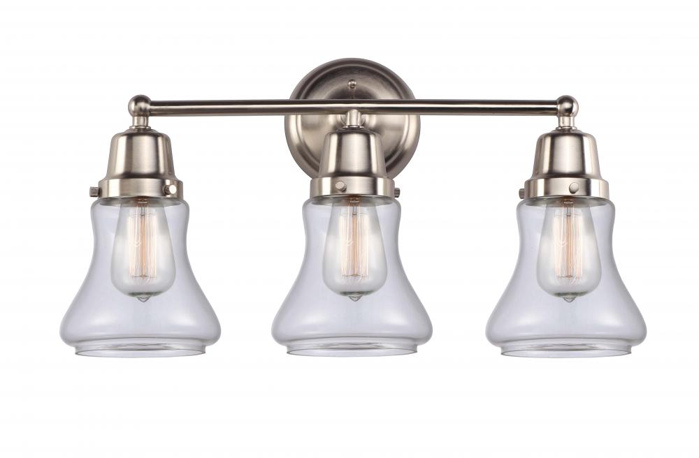 Bellmont - 3 Light - 22 inch - Brushed Satin Nickel - Bath Vanity Light