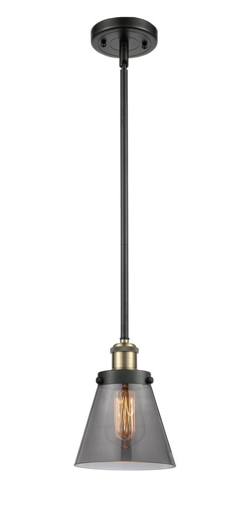 Cone - 1 Light - 6 inch - Black Antique Brass - Mini Pendant