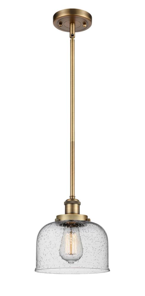 Bell - 1 Light - 8 inch - Brushed Brass - Mini Pendant