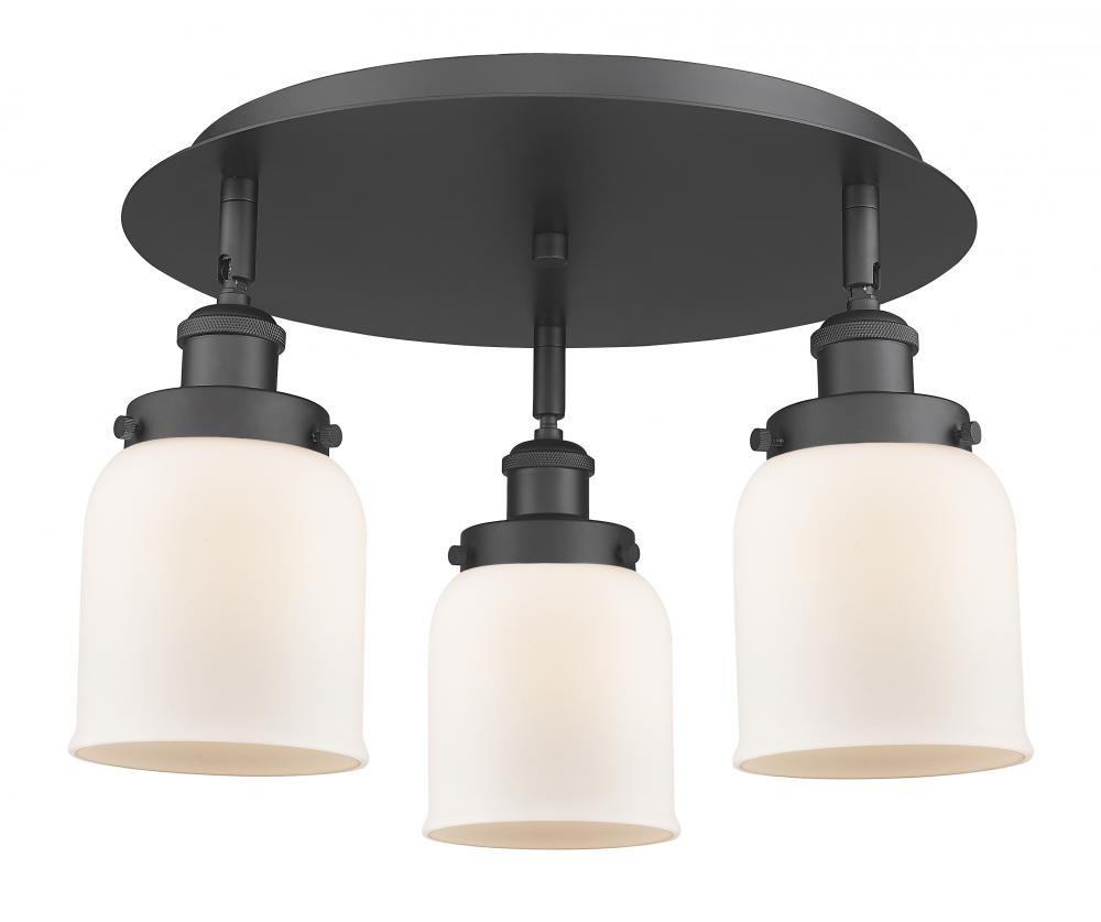 Cone - 3 Light - 17 inch - Matte Black - Flush Mount