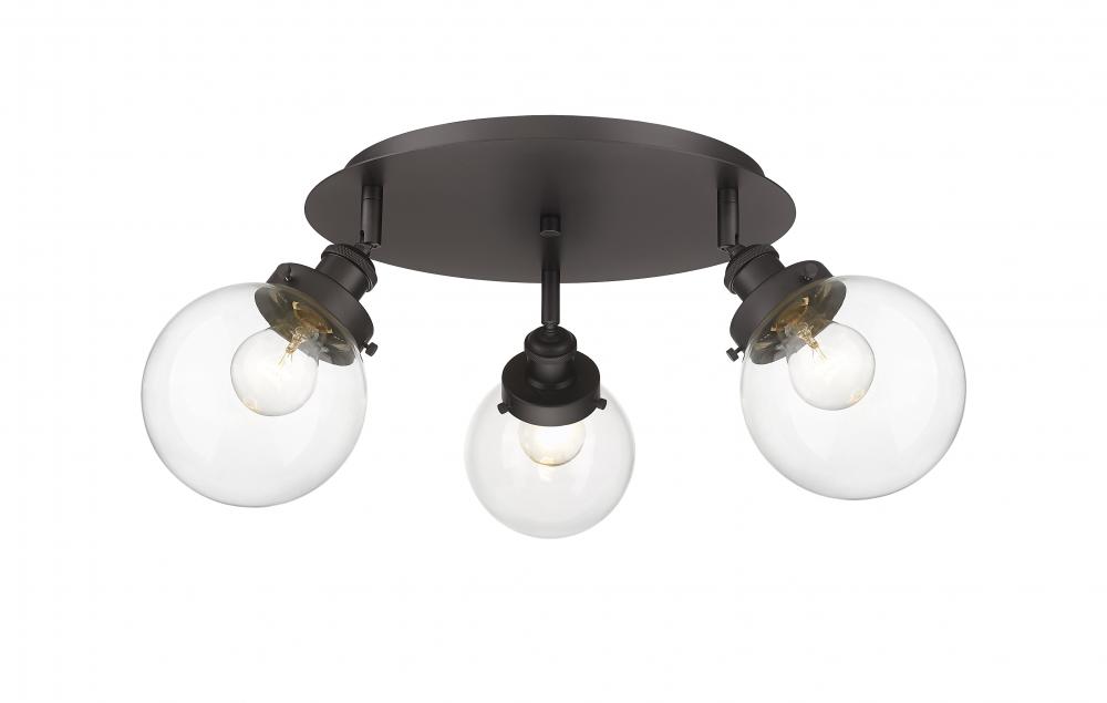 Beacon - 3 Light - 18 inch - Oil Rubbed Bronze - Flush Mount