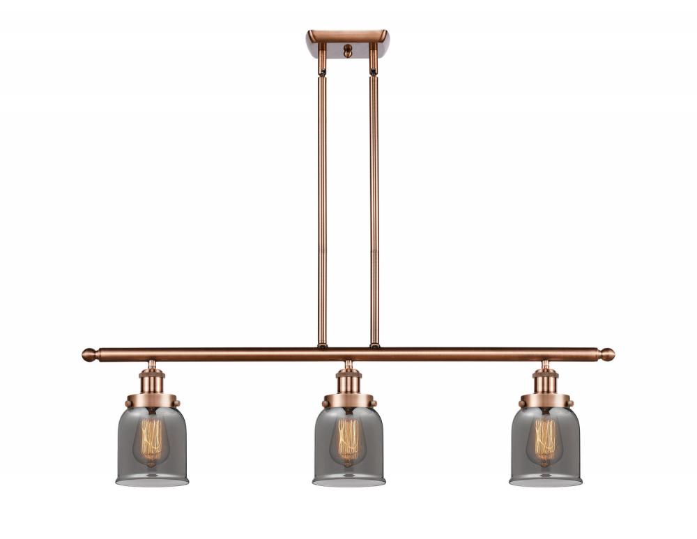 Bell - 3 Light - 36 inch - Antique Copper - Stem Hung - Island Light