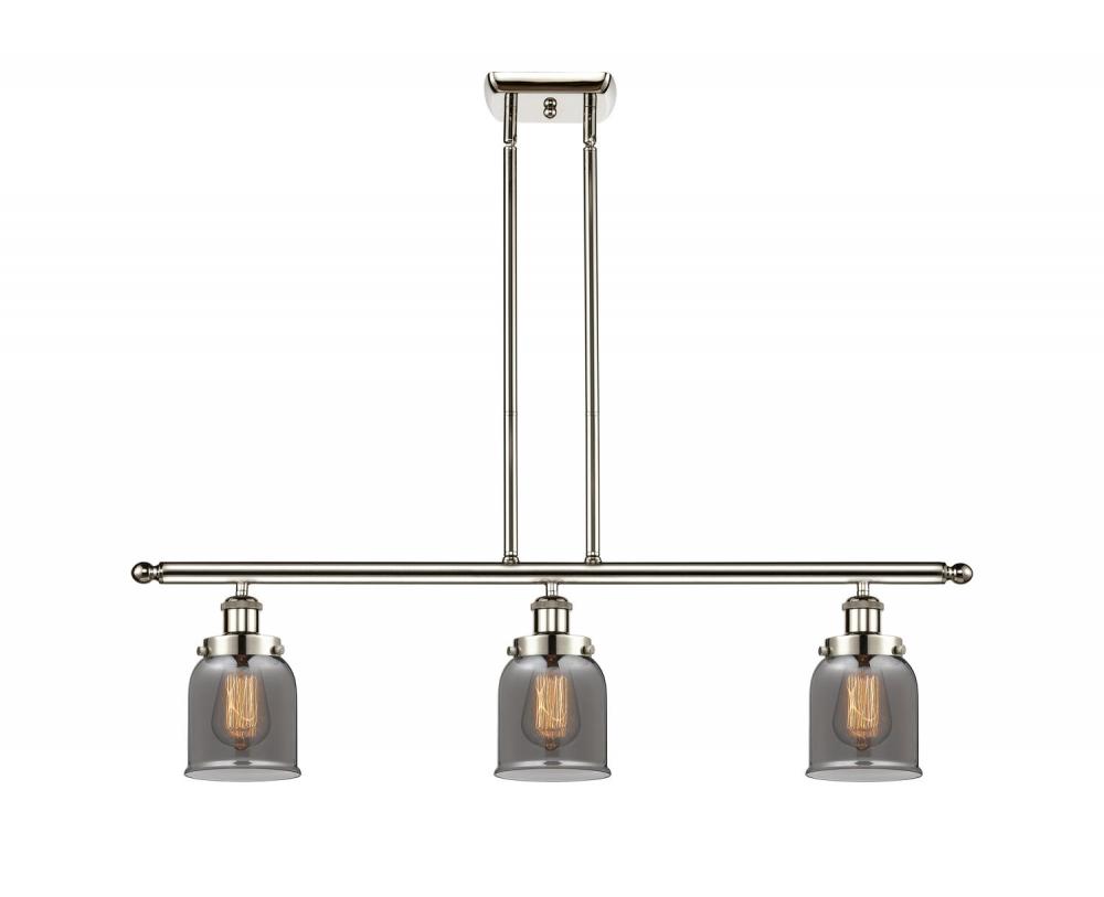 Bell - 3 Light - 36 inch - Polished Nickel - Stem Hung - Island Light