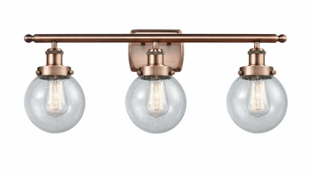 Beacon - 3 Light - 26 inch - Antique Copper - Bath Vanity Light