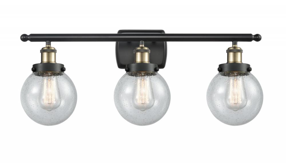 Beacon - 3 Light - 26 inch - Black Antique Brass - Bath Vanity Light