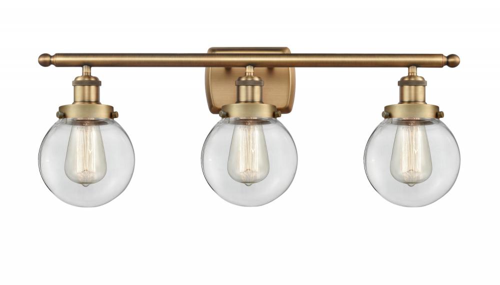 Beacon - 3 Light - 26 inch - Brushed Brass - Bath Vanity Light