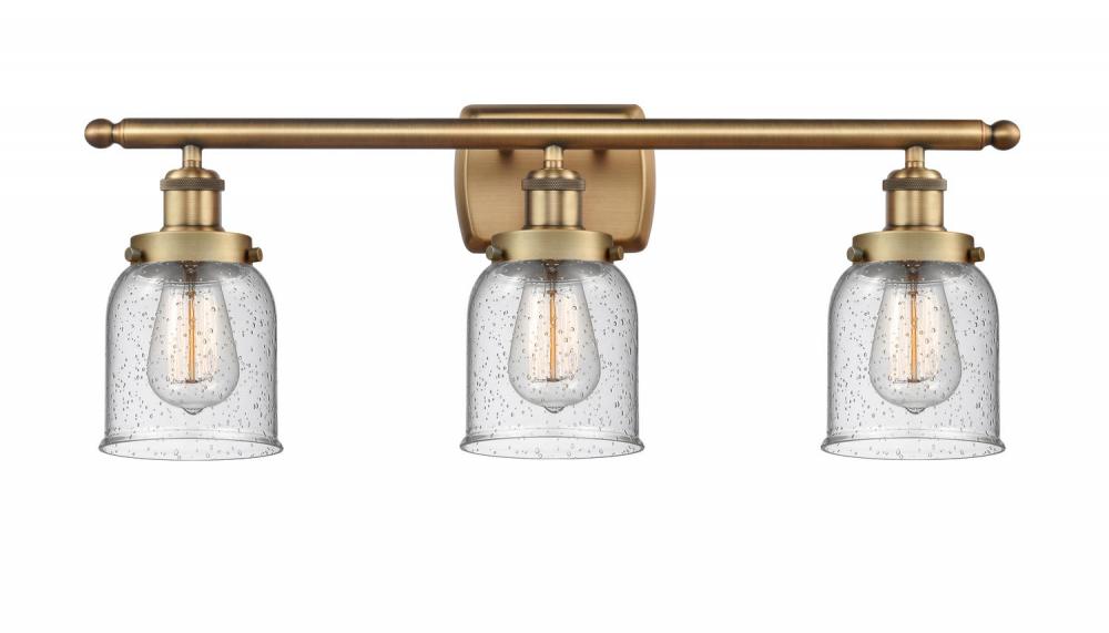 Bell - 3 Light - 26 inch - Brushed Brass - Bath Vanity Light