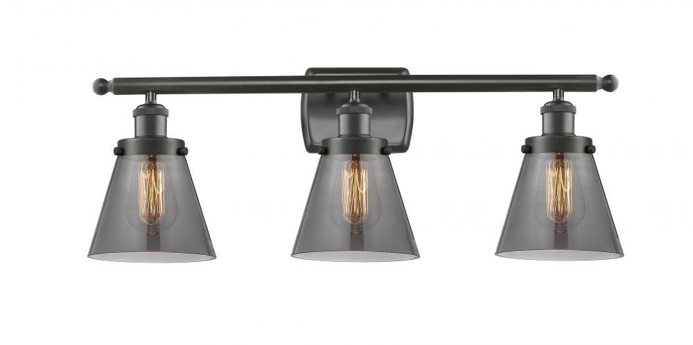 Cone - 3 Light - 26 inch - Oil Rubbed Bronze - Bath Vanity Light