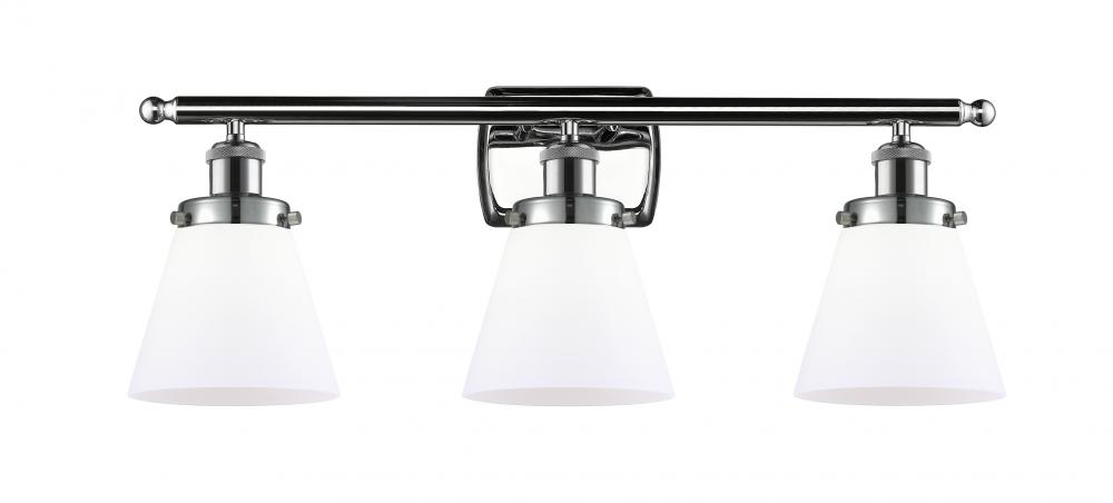 Cone - 3 Light - 26 inch - Polished Chrome - Bath Vanity Light