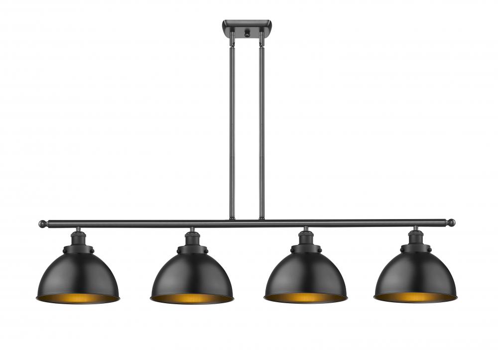 Derby - 4 Light - 48 inch - Matte Black - Stem Hung - Island Light