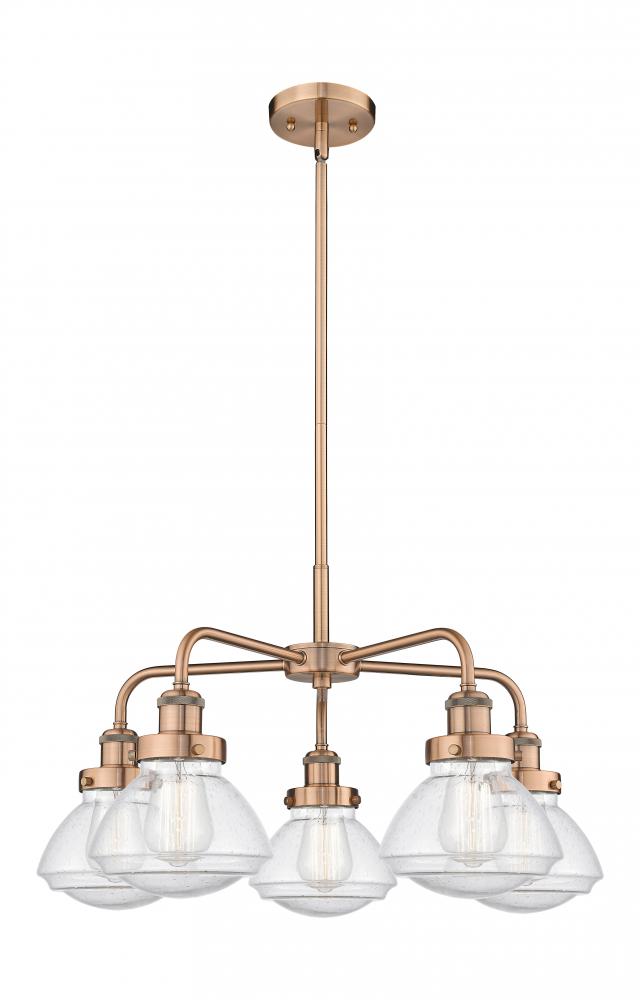 Olean - 5 Light - 25 inch - Antique Copper - Chandelier