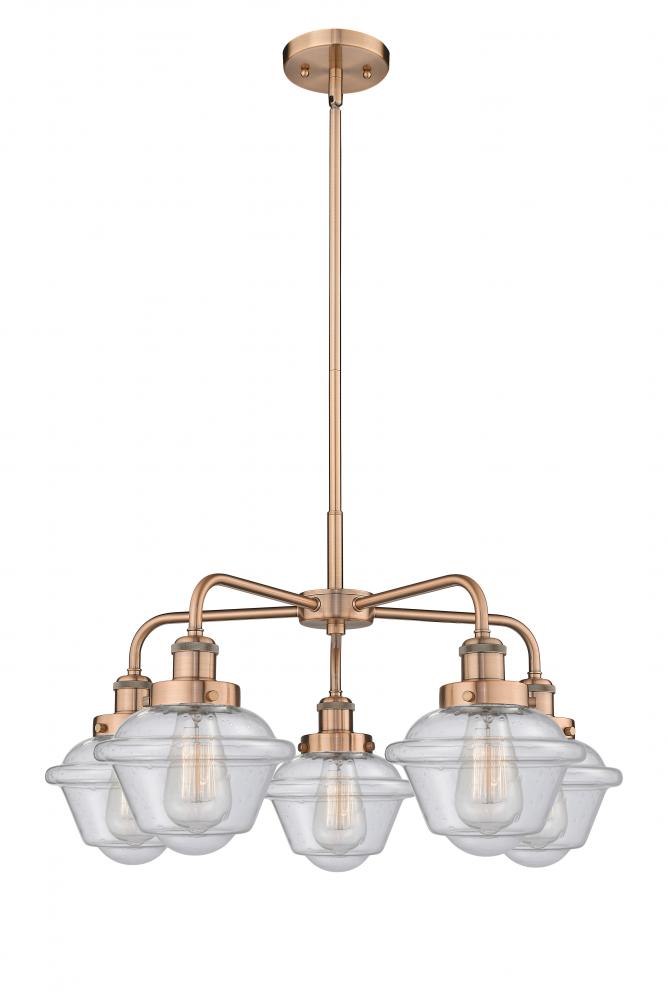 Oxford - 5 Light - 26 inch - Antique Copper - Chandelier