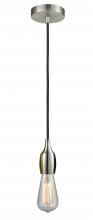 Innovations Lighting 100SN-10BK-3SN - Chelsea - 1 Light - 2 inch - Satin Nickel - Cord hung - Mini Pendant