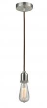 Innovations Lighting 100SN-10BR-0SN - Whitney - 1 Light - 2 inch - Satin Nickel - Cord hung - Mini Pendant