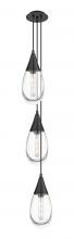 Innovations Lighting 103-450-1P-BK-G450-6CL - Malone - 3 Light - 8 inch - Matte Black - Multi Pendant