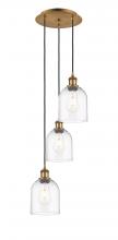 Innovations Lighting 113B-3P-BB-G558-6CL - Bella - 3 Light - 12 inch - Brushed Brass - Cord hung - Multi Pendant