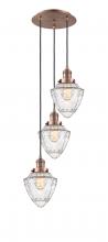 Innovations Lighting 113F-3P-AC-G664-7 - Bullet - 3 Light - 14 inch - Antique Copper - Cord hung - Multi Pendant