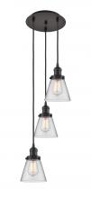 Innovations Lighting 113F-3P-OB-G62 - Cone - 3 Light - 13 inch - Oil Rubbed Bronze - Cord hung - Multi Pendant