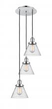 Innovations Lighting 113F-3P-PC-G44 - Cone - 3 Light - 14 inch - Polished Chrome - Cord hung - Multi Pendant