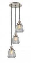  113F-3P-SN-G142 - Chatham - 3 Light - 14 inch - Brushed Satin Nickel - Cord hung - Multi Pendant