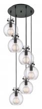 Innovations Lighting 116-410-1PS-BK-G410-8SDY - Newton Sphere - 6 Light - 19 inch - Matte Black - Cord hung - Multi Pendant