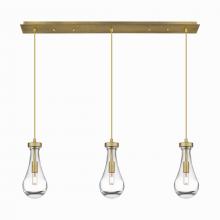 Innovations Lighting 123-451-1P-BB-G451-5CL - Owego - 3 Light - 37 inch - Brushed Brass - Linear Pendant