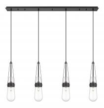 Innovations Lighting 124-452-1P-BK-G452-4CL - Milan - 4 Light - 48 inch - Matte Black - Linear Pendant