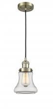 Innovations Lighting 201C-AB-G192-LED - Bellmont - 1 Light - 6 inch - Antique Brass - Cord hung - Mini Pendant