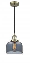 Innovations Lighting 201C-AB-G73-LED - Bell - 1 Light - 8 inch - Antique Brass - Cord hung - Mini Pendant