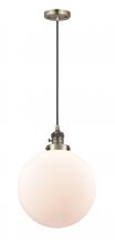 Innovations Lighting 201CSW-AB-G201-12-LED - Beacon - 1 Light - 12 inch - Antique Brass - Cord hung - Mini Pendant