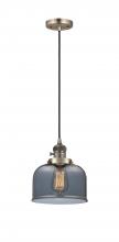Innovations Lighting 201CSW-AB-G73-LED - Bell - 1 Light - 8 inch - Antique Brass - Cord hung - Mini Pendant
