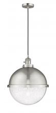 Innovations Lighting 201CSW-SN-HFS-124-SN - Hampden - 1 Light - 13 inch - Brushed Satin Nickel - Cord hung - Pendant