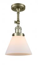 Innovations Lighting 201F-AB-G41-LED - Cone - 1 Light - 8 inch - Antique Brass - Semi-Flush Mount