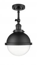 Innovations Lighting 201F-BK-HFS-82-BK - Hampden - 1 Light - 9 inch - Matte Black - Semi-Flush Mount